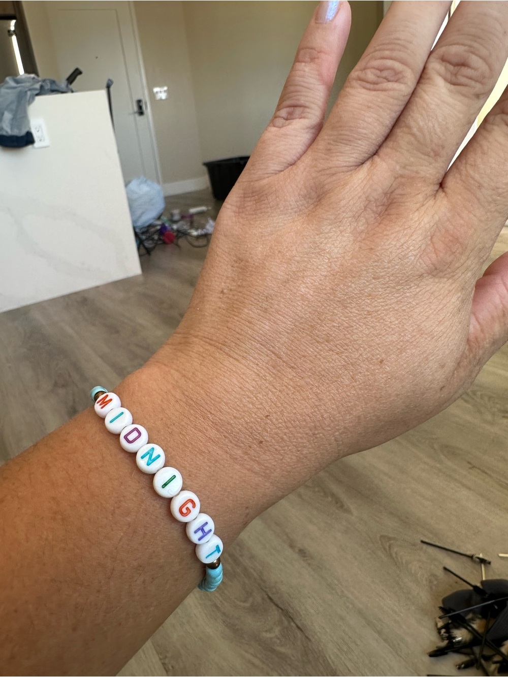 Midnight Beaded Alphabet Bracelet - Multicolor